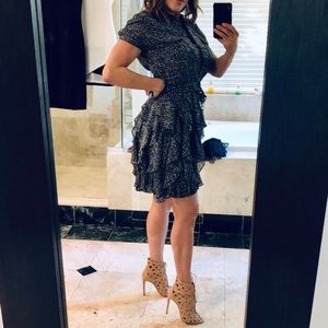 Rachel Zoe Joplin Silk Ruffle Shirt Dress NWT